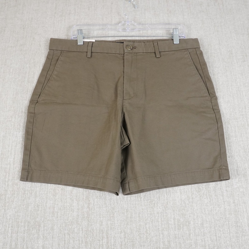 Banana Republic Lived-In Shorts Size 34 Brown Chino 7" Stretch Casual Preppy NWT